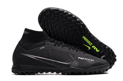 Nike Air Zoom Mercurial Superfly 9 Elite TF High-Tops Football Shoes - Black/White/Yellow