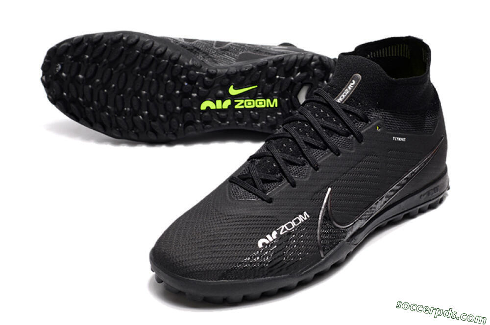 Nike Air Zoom Mercurial Superfly 9 Elite TF High-Tops Football Shoes - Black/White/Yellow 3