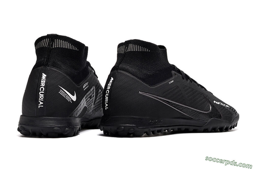 Nike Air Zoom Mercurial Superfly 9 Elite TF High-Tops Football Shoes - Black/White/Yellow 6