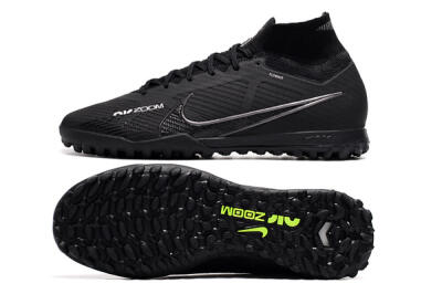 Nike Air Zoom Mercurial Superfly 9 Elite TF High-Tops Football Shoes - Black/White/Yellow
