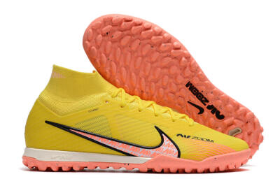 Nike Air Zoom Mercurial Superfly 9 Elite TF High-Tops Football Shoes - Yellow/Pink/Black