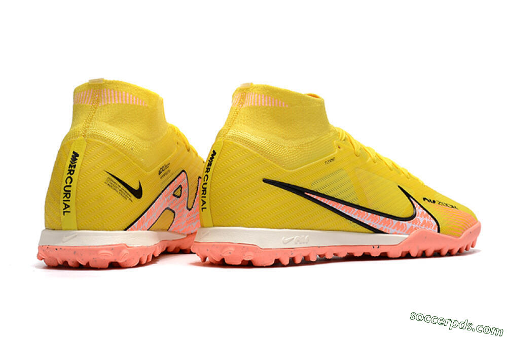 Nike Air Zoom Mercurial Superfly 9 Elite TF High-Tops Football Shoes - Yellow/Pink/Black 6