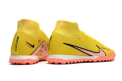 Nike Air Zoom Mercurial Superfly 9 Elite TF High-Tops Football Shoes - Yellow/Pink/Black