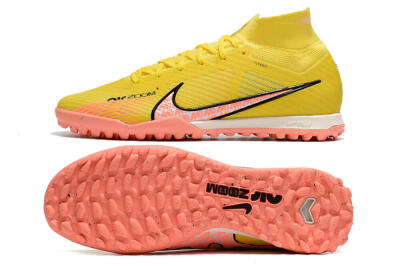 Nike Air Zoom Mercurial Superfly 9 Elite TF High-Tops Football Shoes - Yellow/Pink/Black