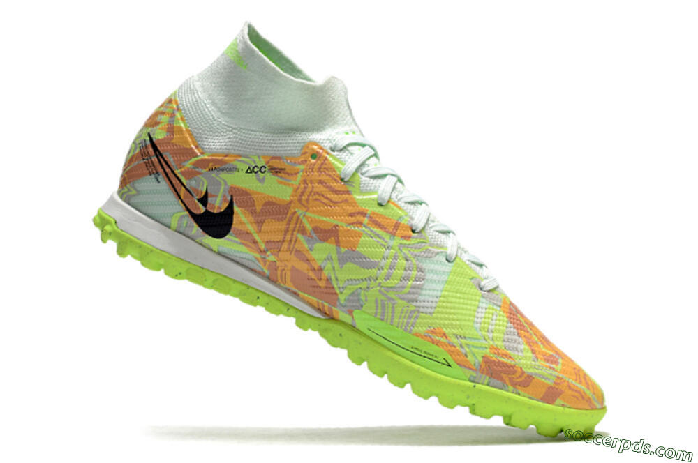 Nike Air Zoom Mercurial Superfly 9 Elite TF High-Tops Football Shoes - Yellow/Brown/Black 4