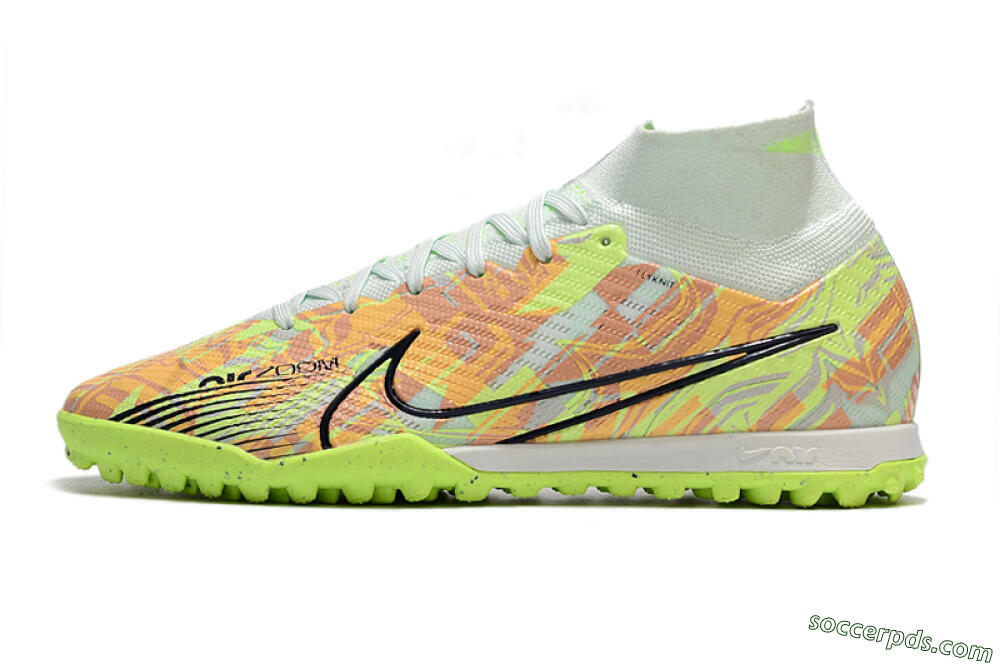 Nike Air Zoom Mercurial Superfly 9 Elite TF High-Tops Football Shoes - Yellow/Brown/Black 2