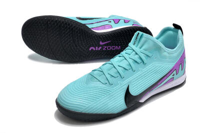 Nike Air Zoom Mercurial Vapor 15 Pro IC Low-Tops Football Shoes - Jade/Black/Purple