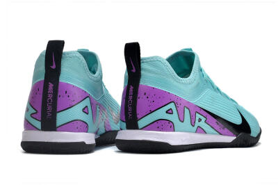 Nike Air Zoom Mercurial Vapor 15 Pro IC Low-Tops Football Shoes - Jade/Black/Purple