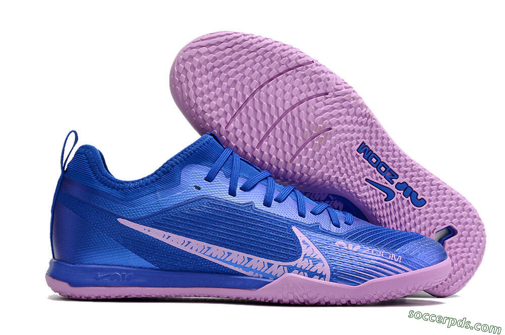 Nike Air Zoom Mercurial Vapor 15 Pro IC Low-Tops Football Shoes - Blue/Pink 1