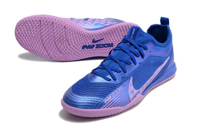 Nike Air Zoom Mercurial Vapor 15 Pro IC Low-Tops Football Shoes - Blue/Pink