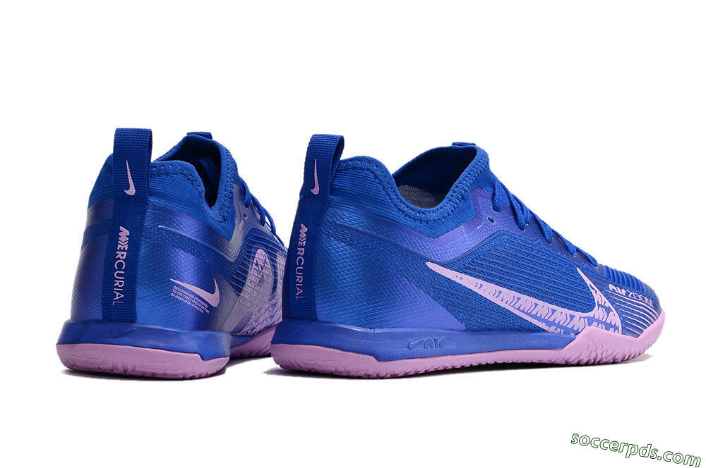 Nike Air Zoom Mercurial Vapor 15 Pro IC Low-Tops Football Shoes - Blue/Pink 6