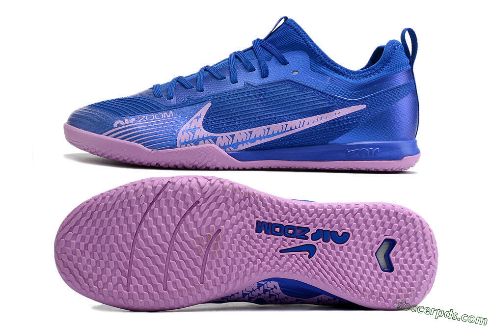 Nike Air Zoom Mercurial Vapor 15 Pro IC Low-Tops Football Shoes - Blue/Pink 0