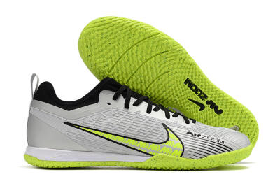 Nike Air Zoom Mercurial Vapor 15 Pro IC Low-Tops Football Shoes - Silver/Yellow/Black