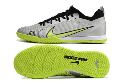 Nike Air Zoom Mercurial Vapor 15 Pro IC Low-Tops Football Shoes - Silver/Yellow/Black