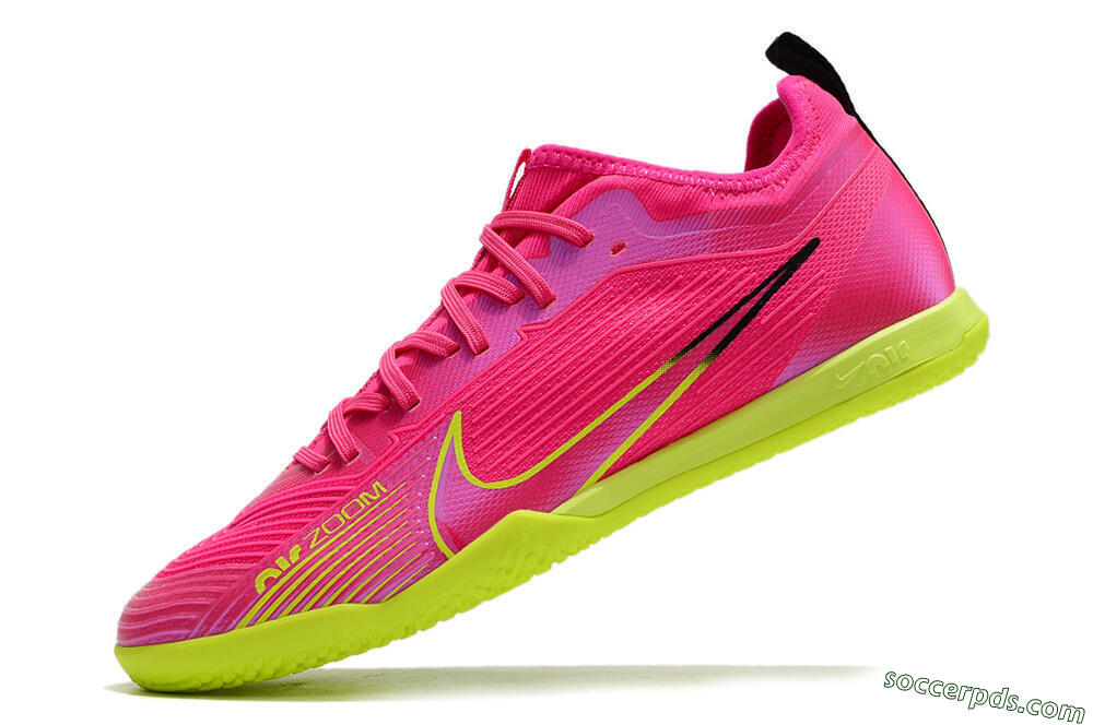 Nike Air Zoom Mercurial Vapor 15 Pro IC Low-Tops Football Shoes - Pink/Yellow/Black 5