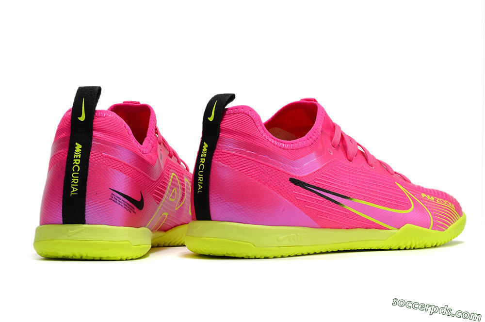 Nike Air Zoom Mercurial Vapor 15 Pro IC Low-Tops Football Shoes - Pink/Yellow/Black 6