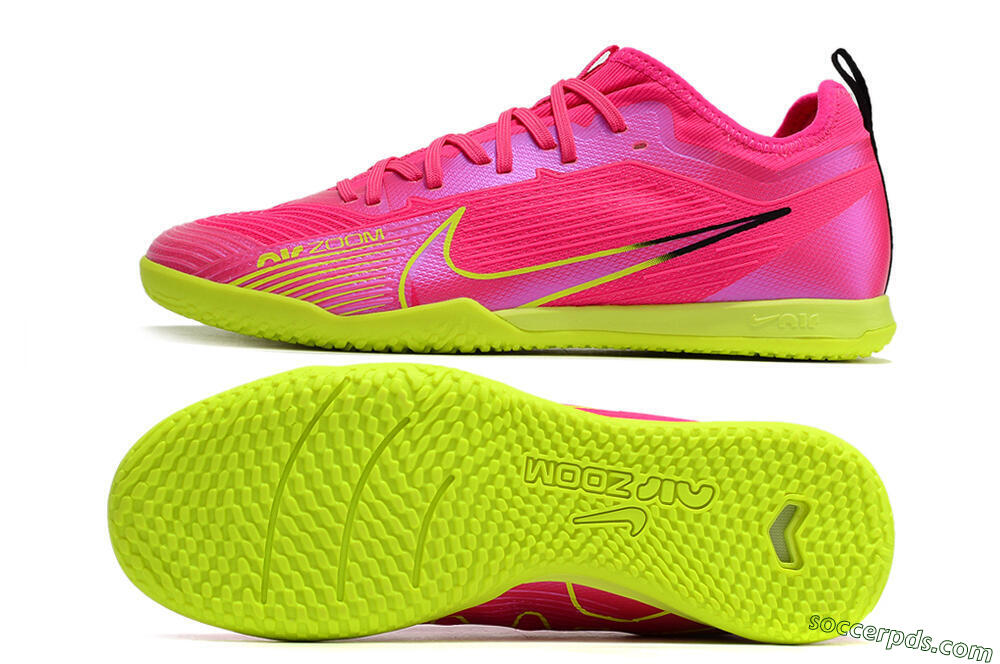 Nike Air Zoom Mercurial Vapor 15 Pro IC Low-Tops Football Shoes - Pink/Yellow/Black 0
