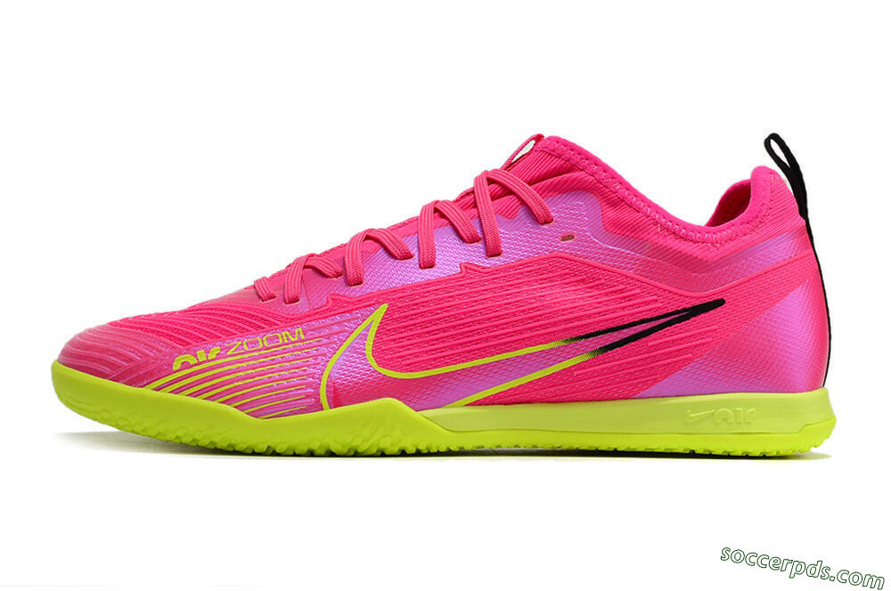 Nike Air Zoom Mercurial Vapor 15 Pro IC Low-Tops Football Shoes - Pink/Yellow/Black 2