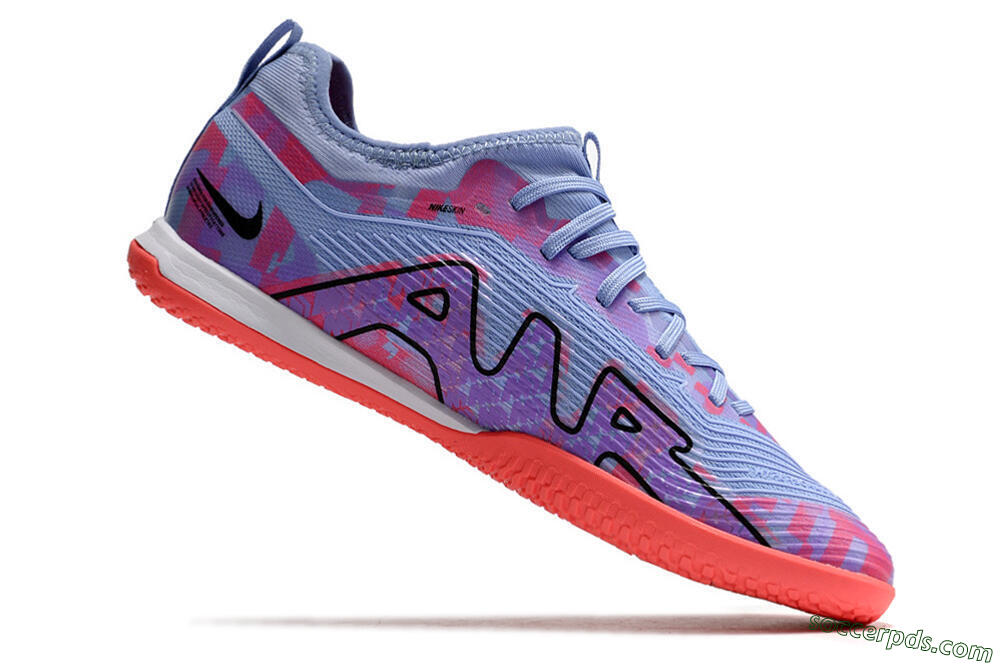 Nike Air Zoom Mercurial Vapor 15 Pro IC Low-Tops Football Shoes - Blue/Purple/Red 4