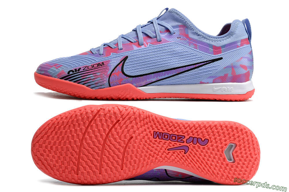 Nike Air Zoom Mercurial Vapor 15 Pro IC Low-Tops Football Shoes - Blue/Purple/Red 0