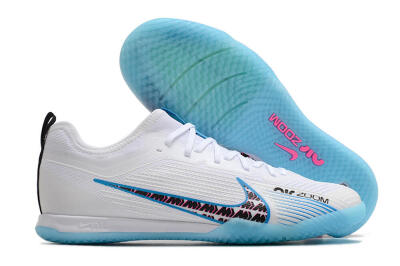 Nike Air Zoom Mercurial Vapor 15 Pro IC Low-Tops Football Shoes - White/Blue/Pink