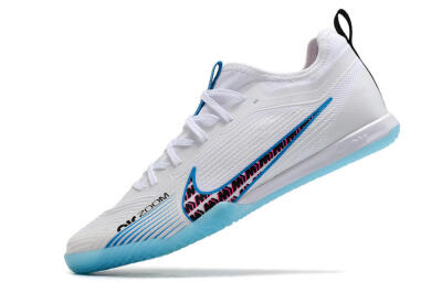 Nike Air Zoom Mercurial Vapor 15 Pro IC Low-Tops Football Shoes - White/Blue/Pink