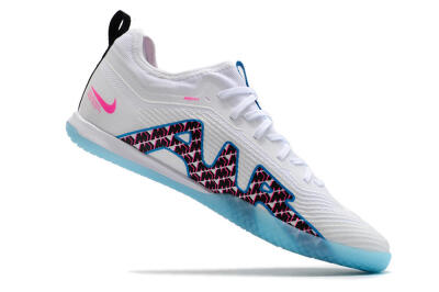Nike Air Zoom Mercurial Vapor 15 Pro IC Low-Tops Football Shoes - White/Blue/Pink
