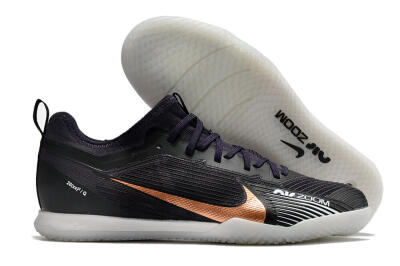 Nike Air Zoom Mercurial Vapor 15 Pro IC Low-Tops Football Shoes - Black/Gold/White