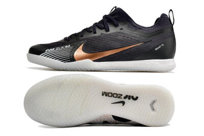 Nike Air Zoom Mercurial Vapor 15 Pro IC Low-Tops Football Shoes - Black/Gold/White