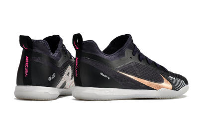 Nike Air Zoom Mercurial Vapor 15 Pro IC Low-Tops Football Shoes - Black/Gold/White