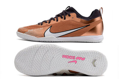 Nike Air Zoom Mercurial Vapor 15 Pro IC Low-Tops Football Shoes - Gold/White/Black
