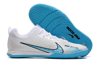Nike Air Zoom Mercurial Vapor 15 Pro IC Low-Tops Football Shoes - White/Blue/Black