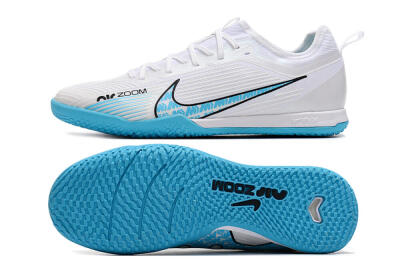 Nike Air Zoom Mercurial Vapor 15 Pro IC Low-Tops Football Shoes - White/Blue/Black