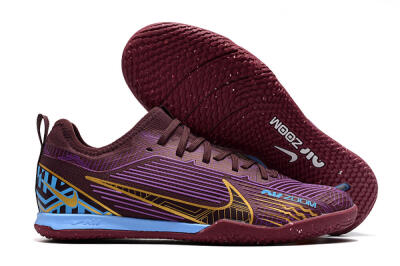 Nike Air Zoom Mercurial Vapor 15 Pro IC Low-Tops Football Shoes - Red/Purple/Gold/Blue