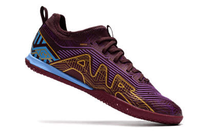 Nike Air Zoom Mercurial Vapor 15 Pro IC Low-Tops Football Shoes - Red/Purple/Gold/Blue