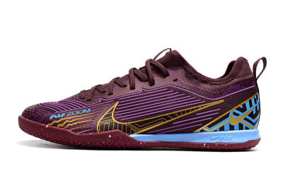 Nike Air Zoom Mercurial Vapor 15 Pro IC Low-Tops Football Shoes - Red/Purple/Gold/Blue