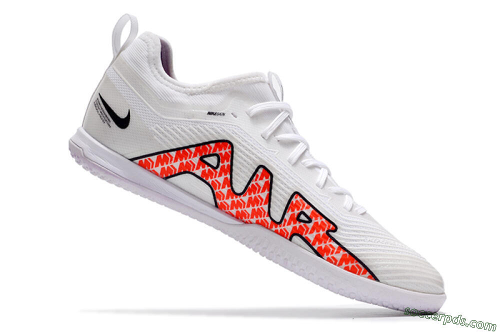 Nike Air Zoom Mercurial Vapor 15 Pro IC Low-Tops Football Shoes - White/Black/Red 4