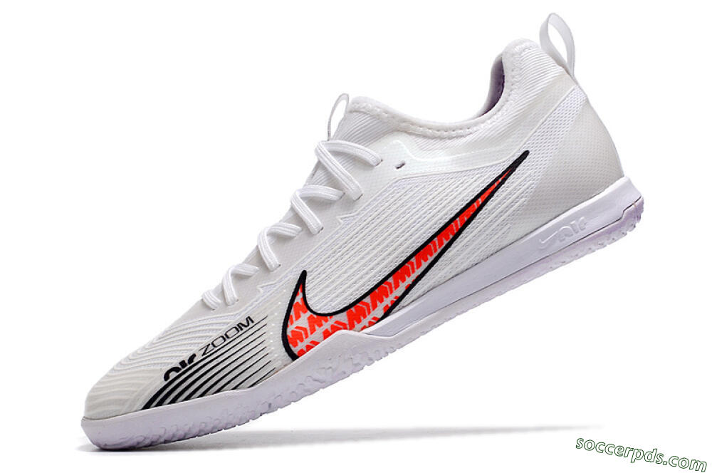 Nike Air Zoom Mercurial Vapor 15 Pro IC Low-Tops Football Shoes - White/Black/Red 5