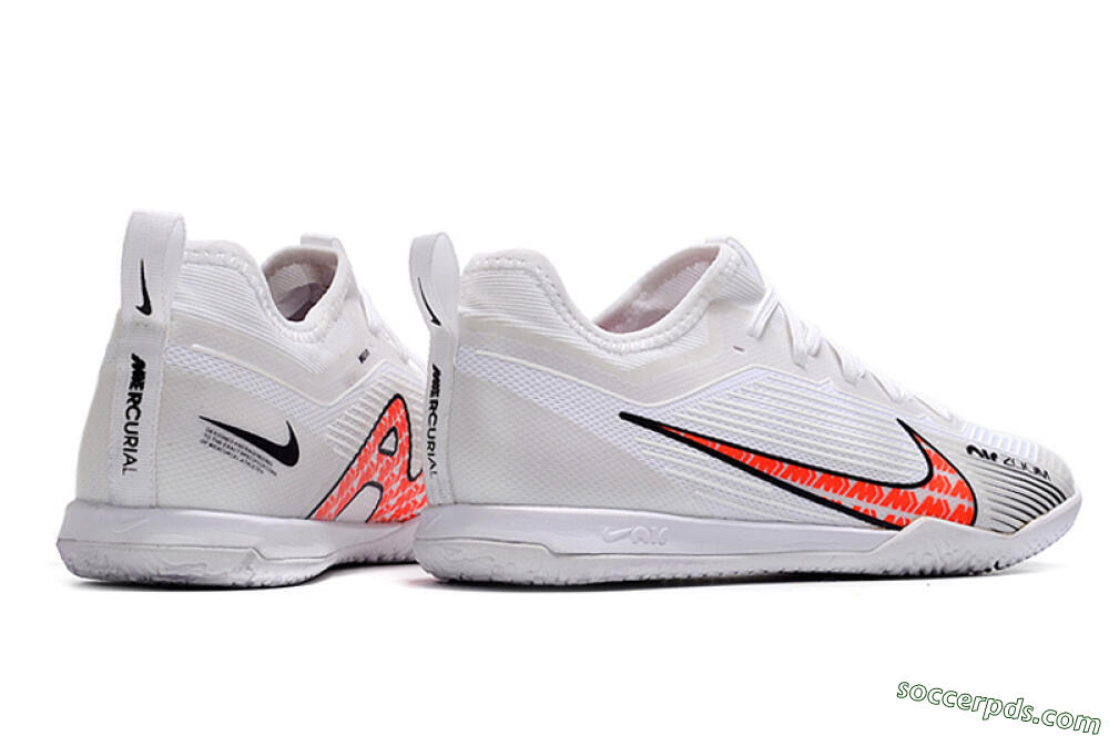 Nike Air Zoom Mercurial Vapor 15 Pro IC Low-Tops Football Shoes - White/Black/Red 6