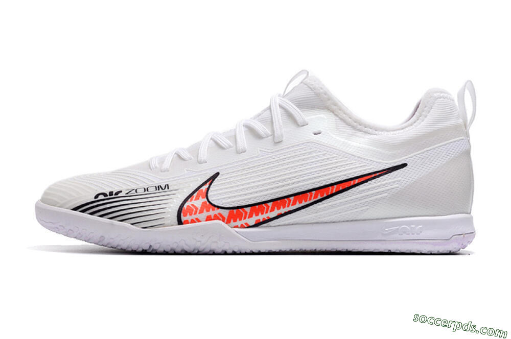 Nike Air Zoom Mercurial Vapor 15 Pro IC Low-Tops Football Shoes - White/Black/Red 2
