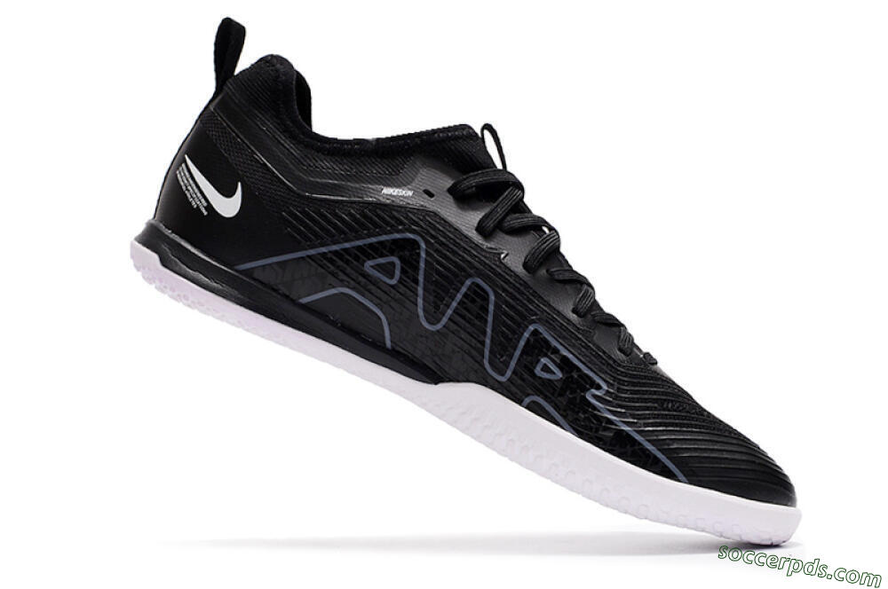 Nike Air Zoom Mercurial Vapor 15 Pro IC Low-Tops Football Shoes - Black/White/Yellow 4