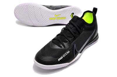 Nike Air Zoom Mercurial Vapor 15 Pro IC Low-Tops Football Shoes - Black/White/Yellow