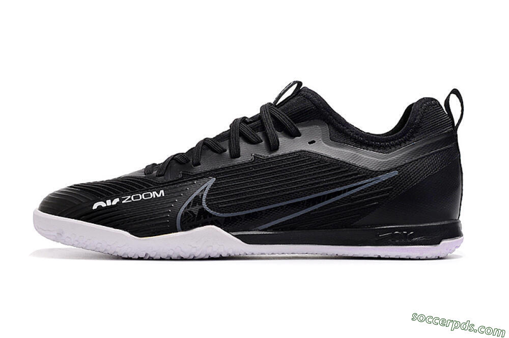 Nike Air Zoom Mercurial Vapor 15 Pro IC Low-Tops Football Shoes - Black/White/Yellow 2