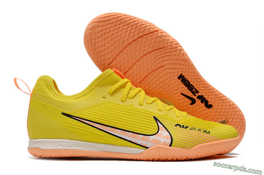 Nike Air Zoom Mercurial Vapor 15 Pro IC Low-Tops Football Shoes - Yellow/Pink/Black 1
