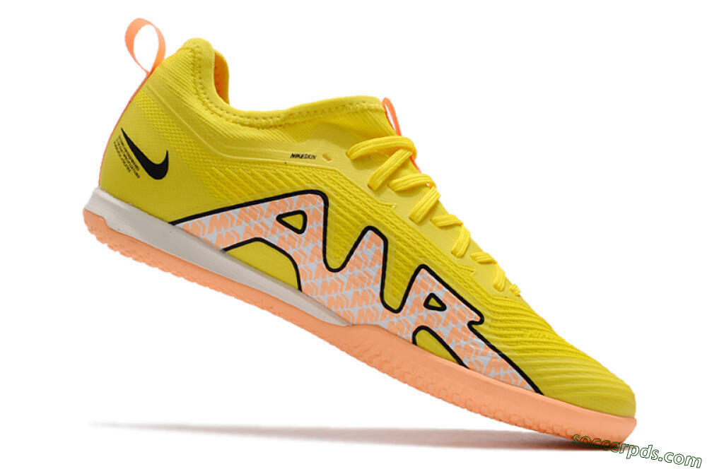Nike Air Zoom Mercurial Vapor 15 Pro IC Low-Tops Football Shoes - Yellow/Pink/Black 4