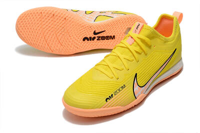 Nike Air Zoom Mercurial Vapor 15 Pro IC Low-Tops Football Shoes - Yellow/Pink/Black