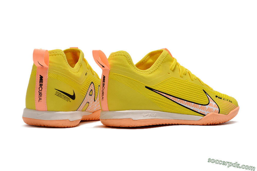 Nike Air Zoom Mercurial Vapor 15 Pro IC Low-Tops Football Shoes - Yellow/Pink/Black 6