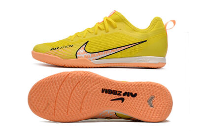 Nike Air Zoom Mercurial Vapor 15 Pro IC Low-Tops Football Shoes - Yellow/Pink/Black