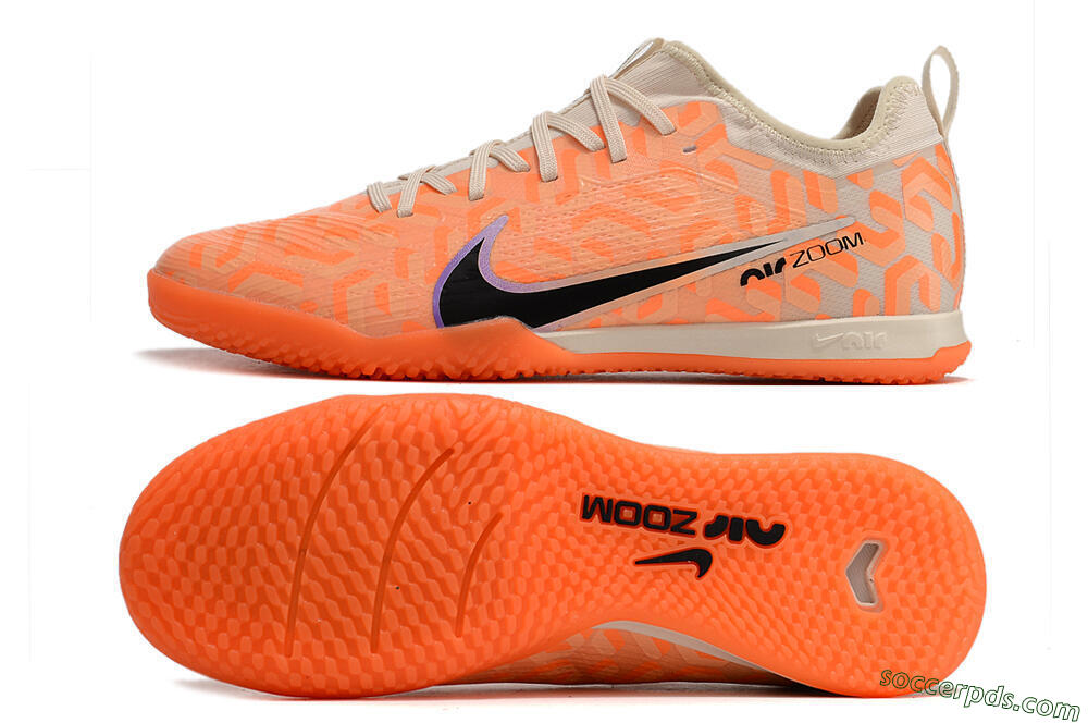Nike Air Zoom Mercurial Vapor 15 Pro IC Low-Tops Football Shoes - Orange/Purple/Black 0