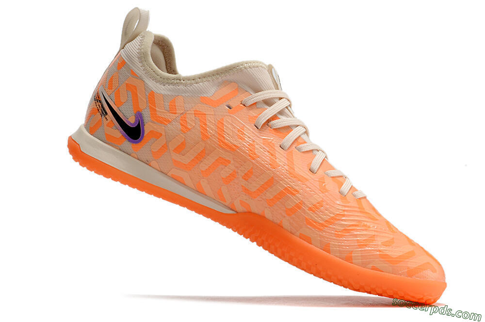 Nike Air Zoom Mercurial Vapor 15 Pro IC Low-Tops Football Shoes - Orange/Purple/Black 4
